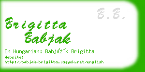 brigitta babjak business card